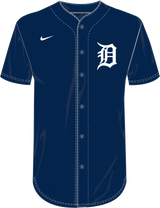 Nike Detroit Tigers Youth Institutional Full Button Jersey Fan Gear MLB Detroit Tigers