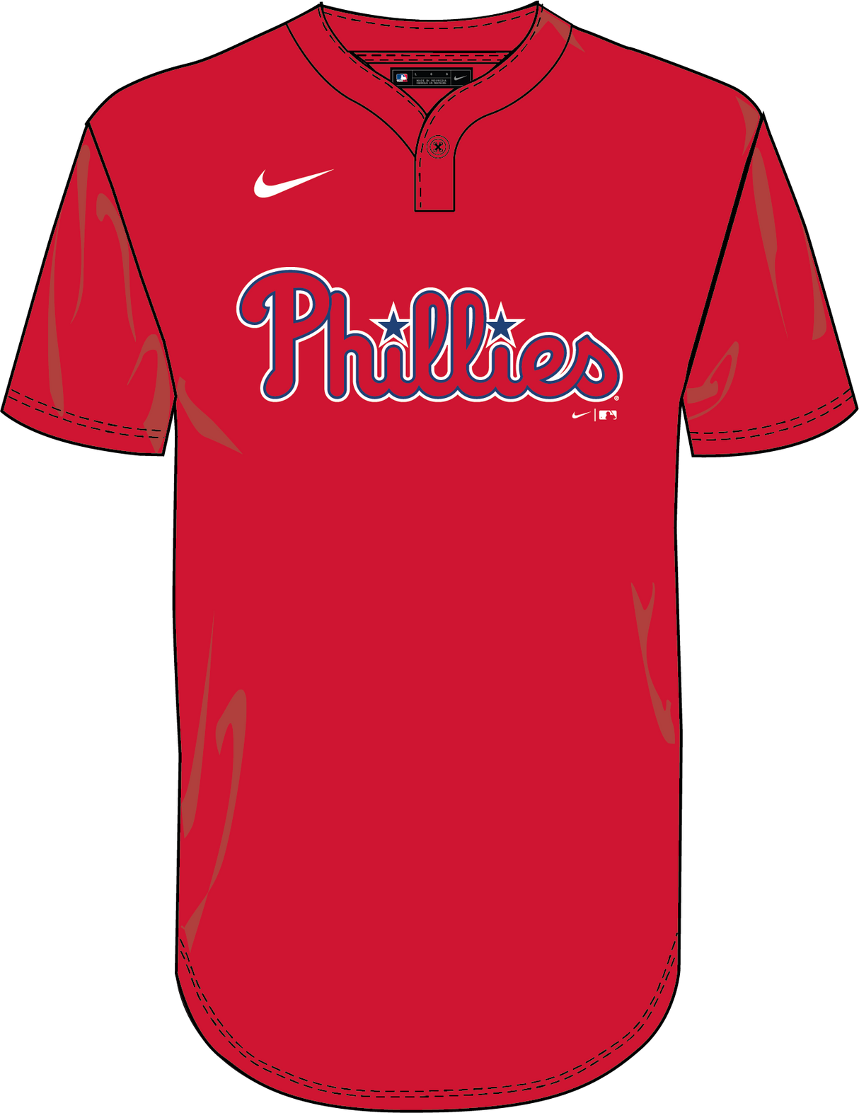 Nike Philadelphia Phillies Youth Institutional 1 Button Pullover Fan Gear MLB Philadelphia Phillies