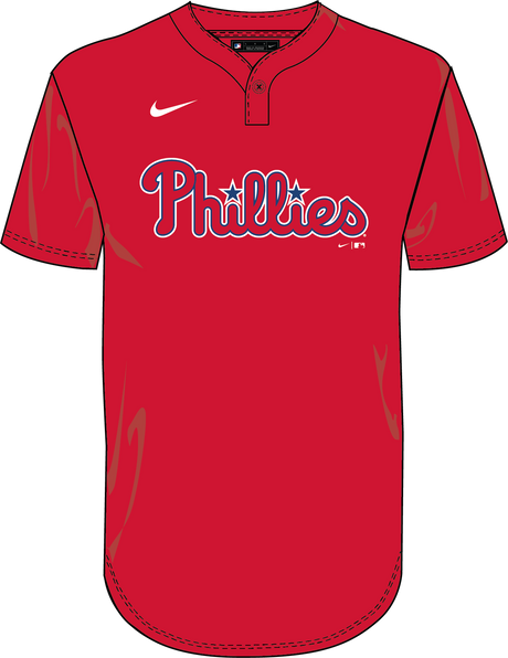 Nike Philadelphia Phillies Youth Institutional 1 Button Pullover Fan Gear MLB Philadelphia Phillies