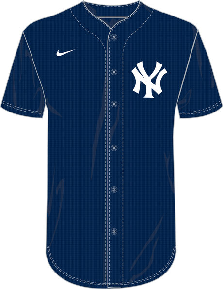 Nike New York Yankees Youth Institutional Full Button Jersey Fan Gear MLB New York Yankees