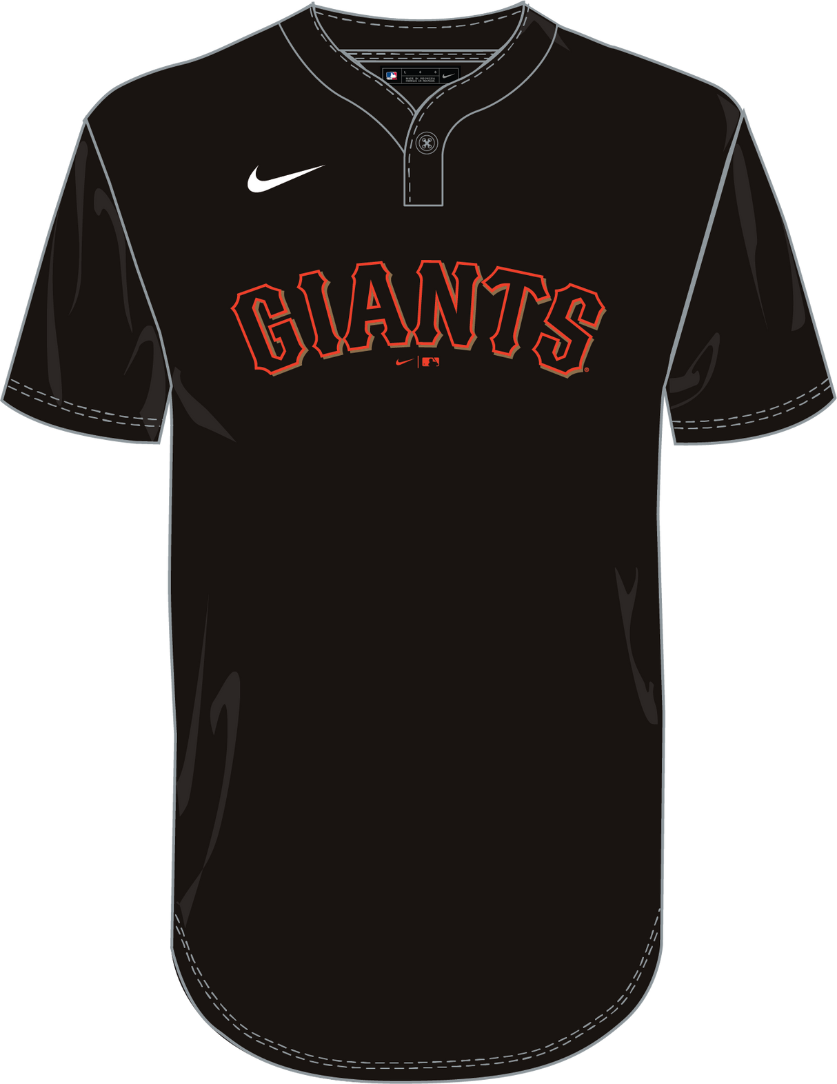 Nike San Francisco Giants Youth Institutional 1 Button Pullover Fan Gear MLB San Francisco Giants