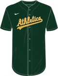 Nike Oakland Athletics Youth Institutional Full Button Jersey Fan Gear MLB Oakland Athletics