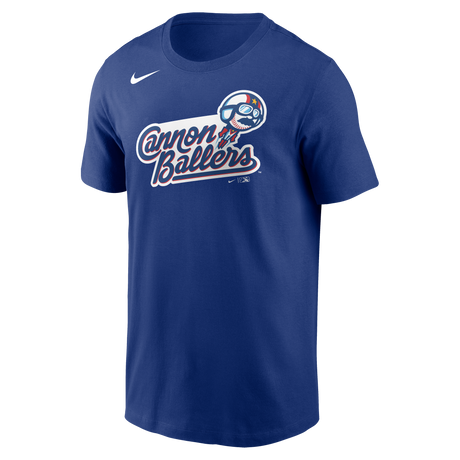Nike Kannapolis Cannon Ballers Adult Institiutional Short Sleeve Cotton Tee Fan Gear MiLB Kannapolis Cannon Ballers