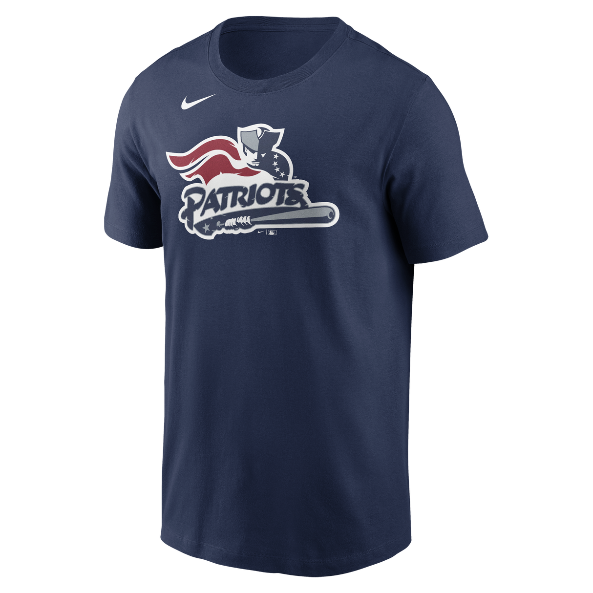 Nike Somerset Patriots Men's Crew Neck Cotton Tee Fan Gear MiLB Somerset Patriots