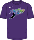 Nike Tampa Bay Devil Rays Youth Institutional Short Sleeve Cooperstown Crew Neck Tee Fan Gear MLB Tampa Bay Devil Rays
