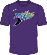 Nike Tampa Bay Devil Rays Youth Institutional Short Sleeve Cooperstown Crew Neck Tee Fan Gear MLB Tampa Bay Devil Rays