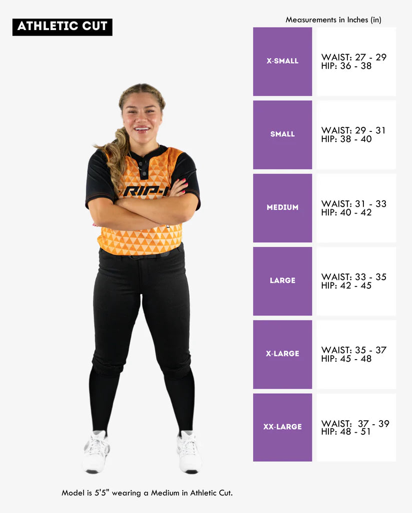 RIP-IT Women's Revolution Softball Pants - Athletic Cut Softball Pants & Shorts Adult