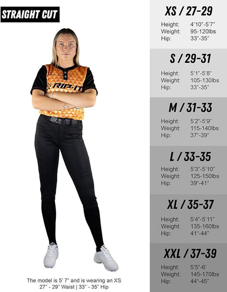 RIP-IT Women's Revolution Softball Pants - Straight Cut Softball Pants & Shorts Adult