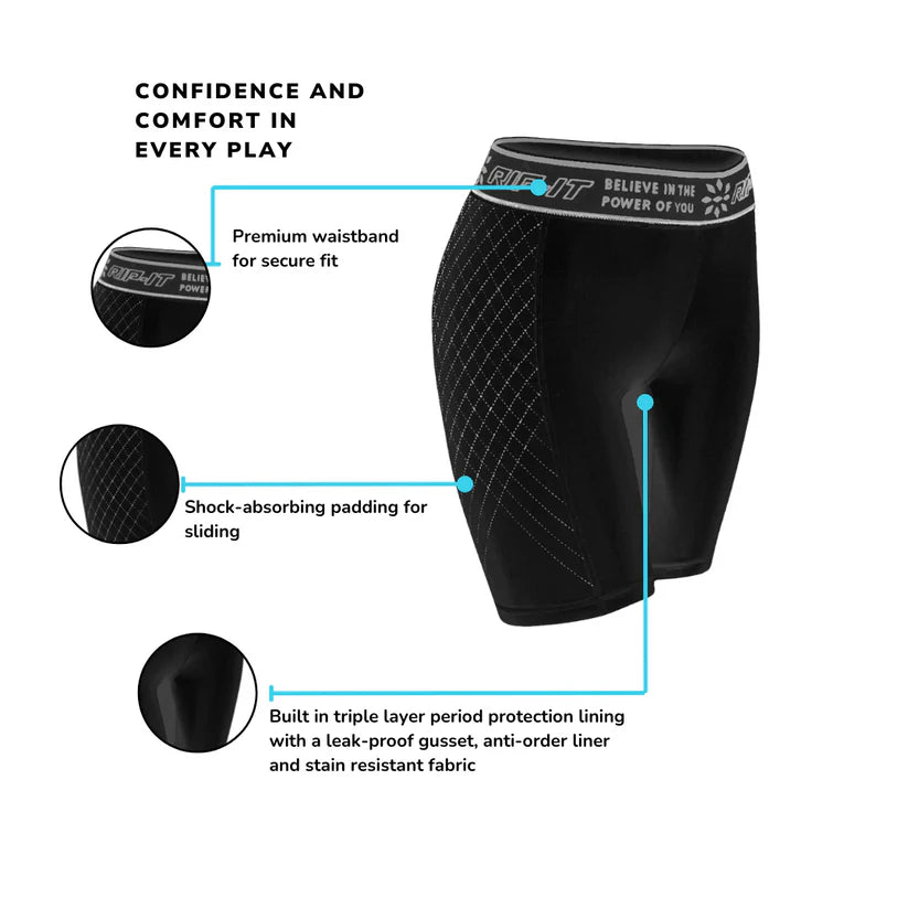 RIP-IT Women’s Period Protection Softball Sliding Short PRO Softball Accessories All