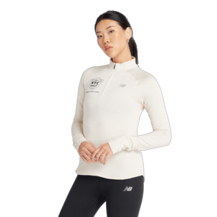New Balance Women's United Airlines Half Heat Grid Half Zip Womens Apparel Sweatshirts & Fleece