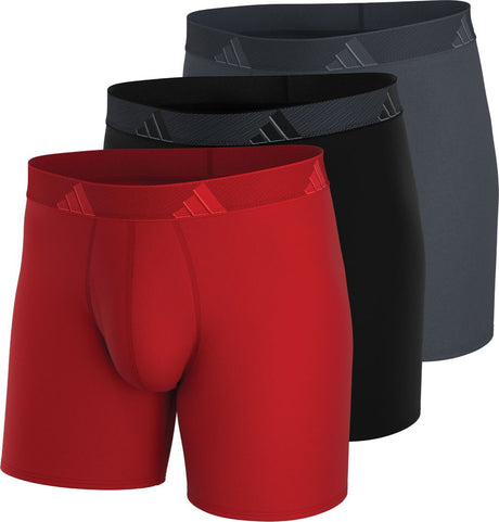 adidas Men's Microfiber 3-Pack Boxer Brief Mens Apparel Underwear