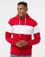 J. America Men's Varsity Fleece Colorblocked Hooded Sweatshirt Mens Apparel Sweatshirts & Fleece