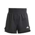 adidas Women's Pacer Training 3-Stripes High-Rise Shorts Womens Apparel Shorts