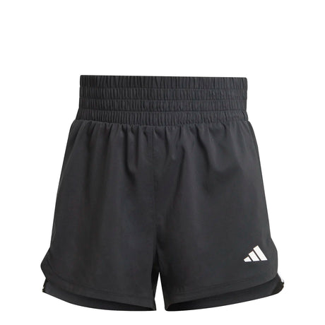 adidas Women's Pacer Training 3-Stripes High-Rise Shorts Womens Apparel Shorts