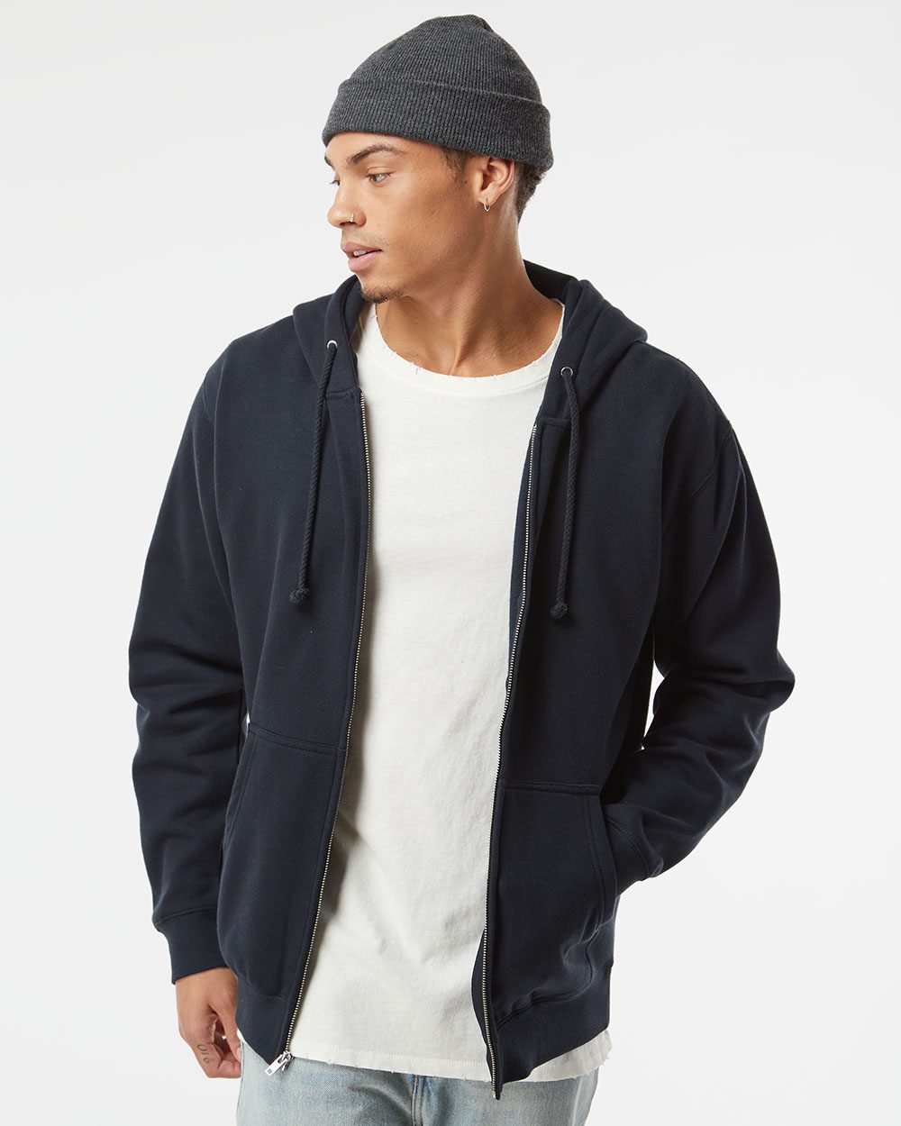 Independent Trading Co. Men's Heavyweight Full-Zip Hooded Sweatshirt Mens Apparel Sweatshirts & Fleece