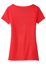District Made Ladies Shimmer V-Neck Tee. DM456 District