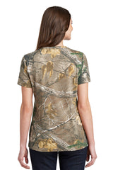Russell Outdoors Realtree Ladies 100% Cotton V-Neck T-Shirt. LRO54V Russell Outdoors