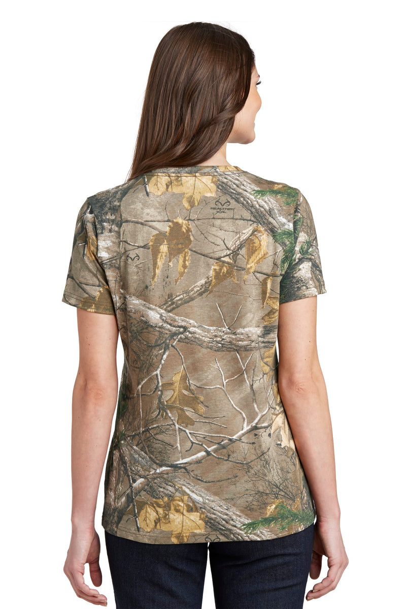 Russell Outdoors Realtree Ladies 100% Cotton V-Neck T-Shirt. LRO54V