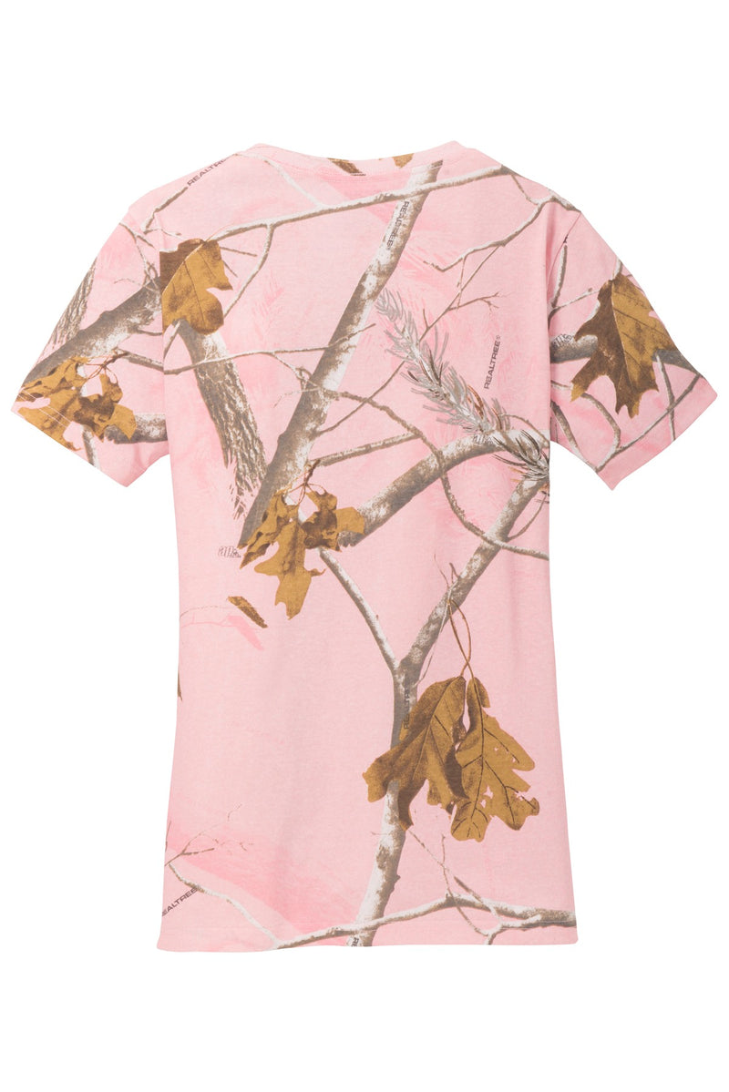 Russell Outdoors Realtree Ladies 100% Cotton V-Neck T-Shirt. LRO54V