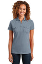 District Made Women's Double Pocket Polo. DM433 District