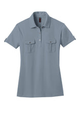 District Made Women's Double Pocket Polo. DM433 District