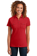 District Made Women's Double Pocket Polo. DM433 District