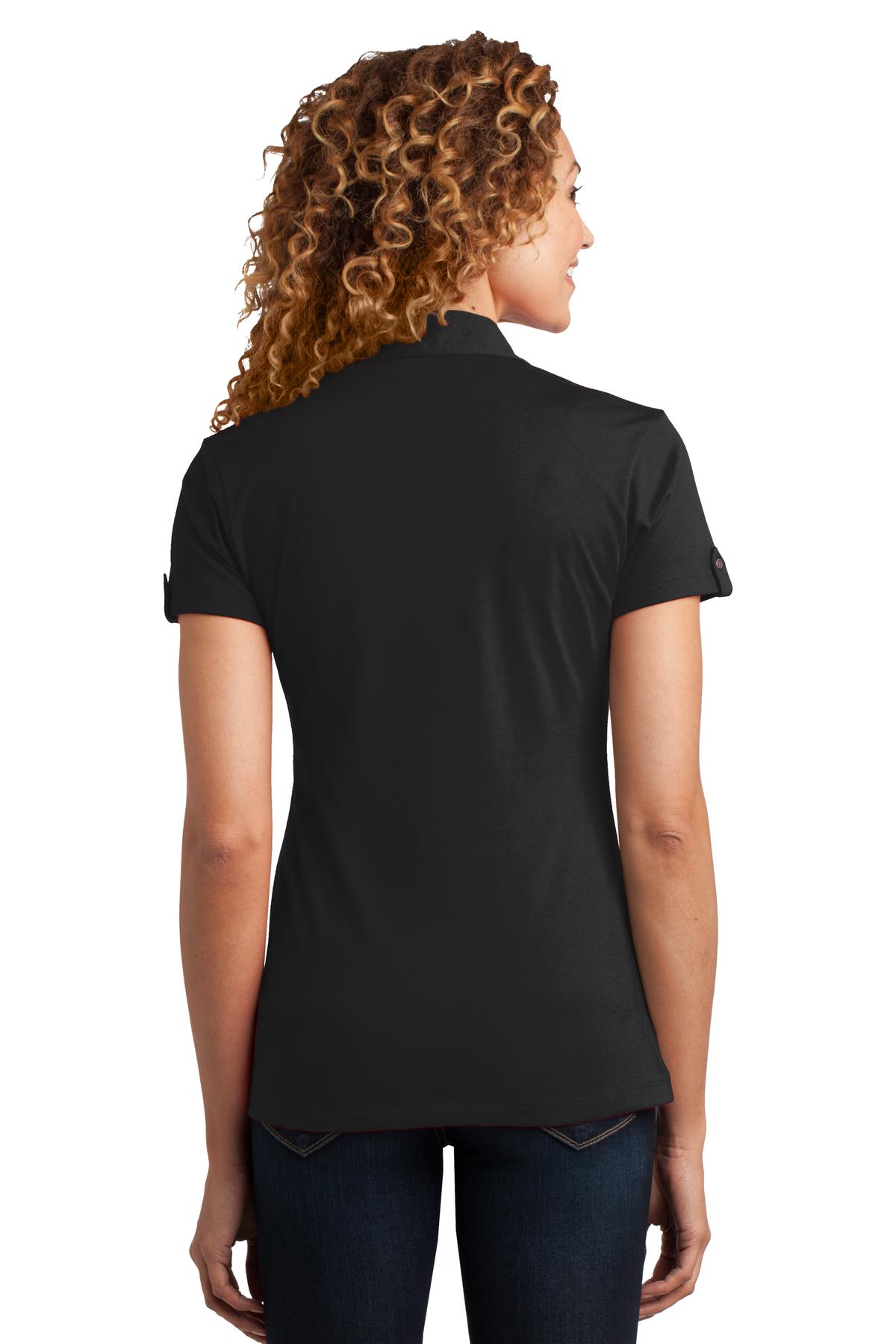 District Made Women's Double Pocket Polo. DM433 District