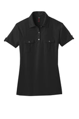 District Made Women's Double Pocket Polo. DM433 District