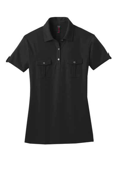 District Made Women's Double Pocket Polo. DM433