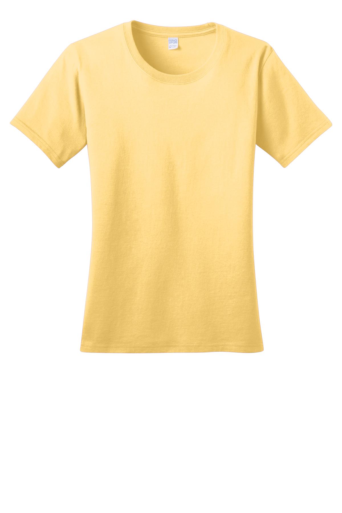 Port & Company Ladies Essential 100% Organic Ring Spun Cotton T-Shirt. LPC150ORG Port & Company