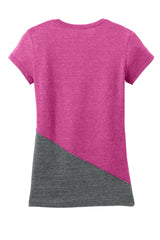 District Juniors Tri-Blend Pieced Crewneck Tee. DT243 District