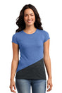 District Juniors Tri-Blend Pieced Crewneck Tee. DT243 District