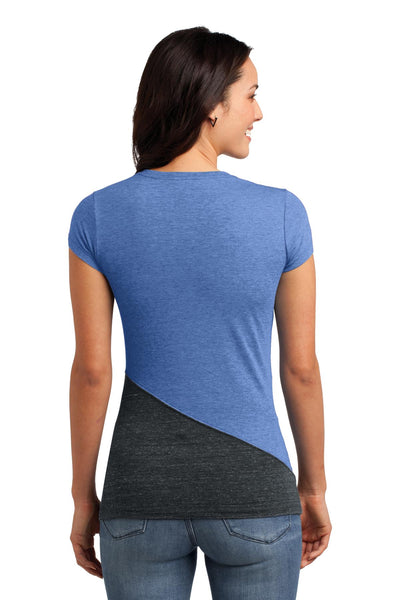 District Juniors Tri-Blend Pieced Crewneck Tee. DT243