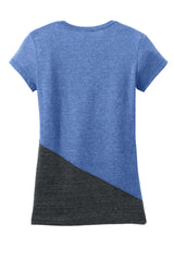 District Juniors Tri-Blend Pieced Crewneck Tee. DT243 District