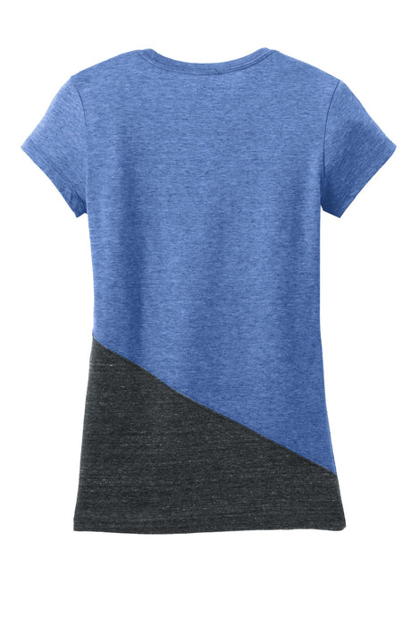 District Juniors Tri-Blend Pieced Crewneck Tee. DT243 District