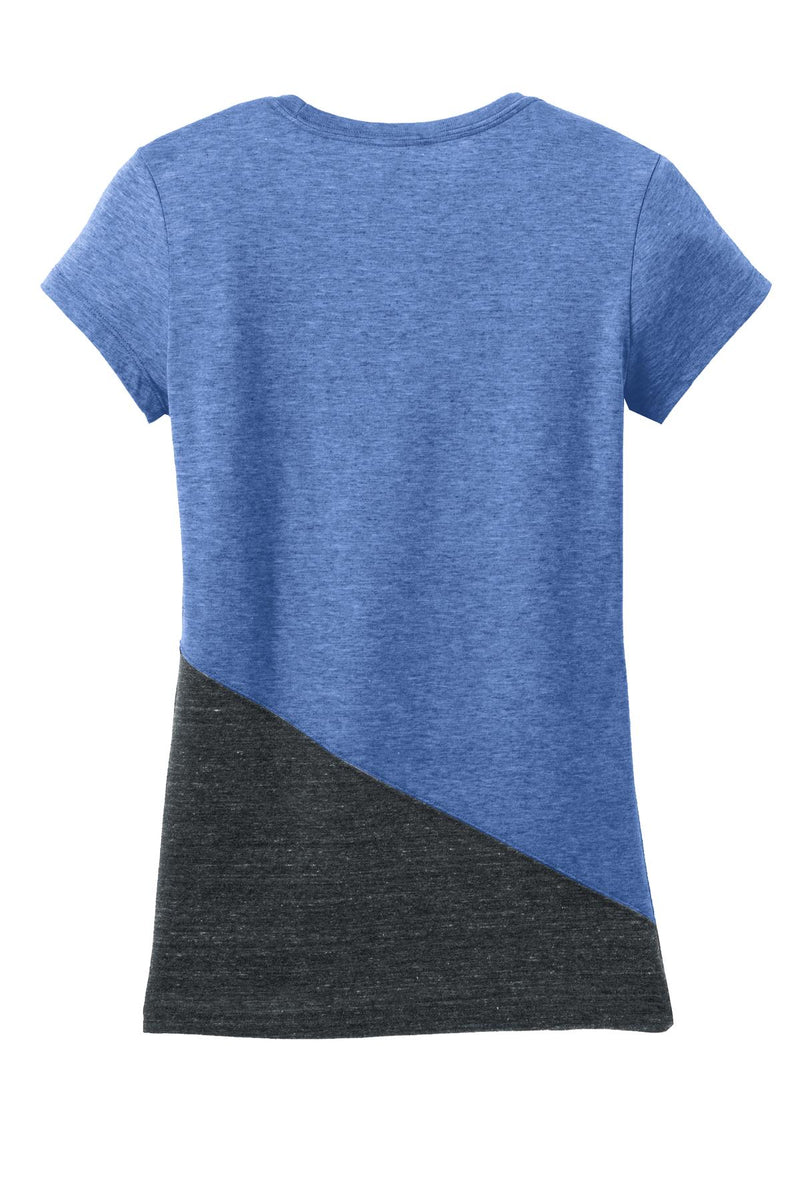 District Juniors Tri-Blend Pieced Crewneck Tee. DT243