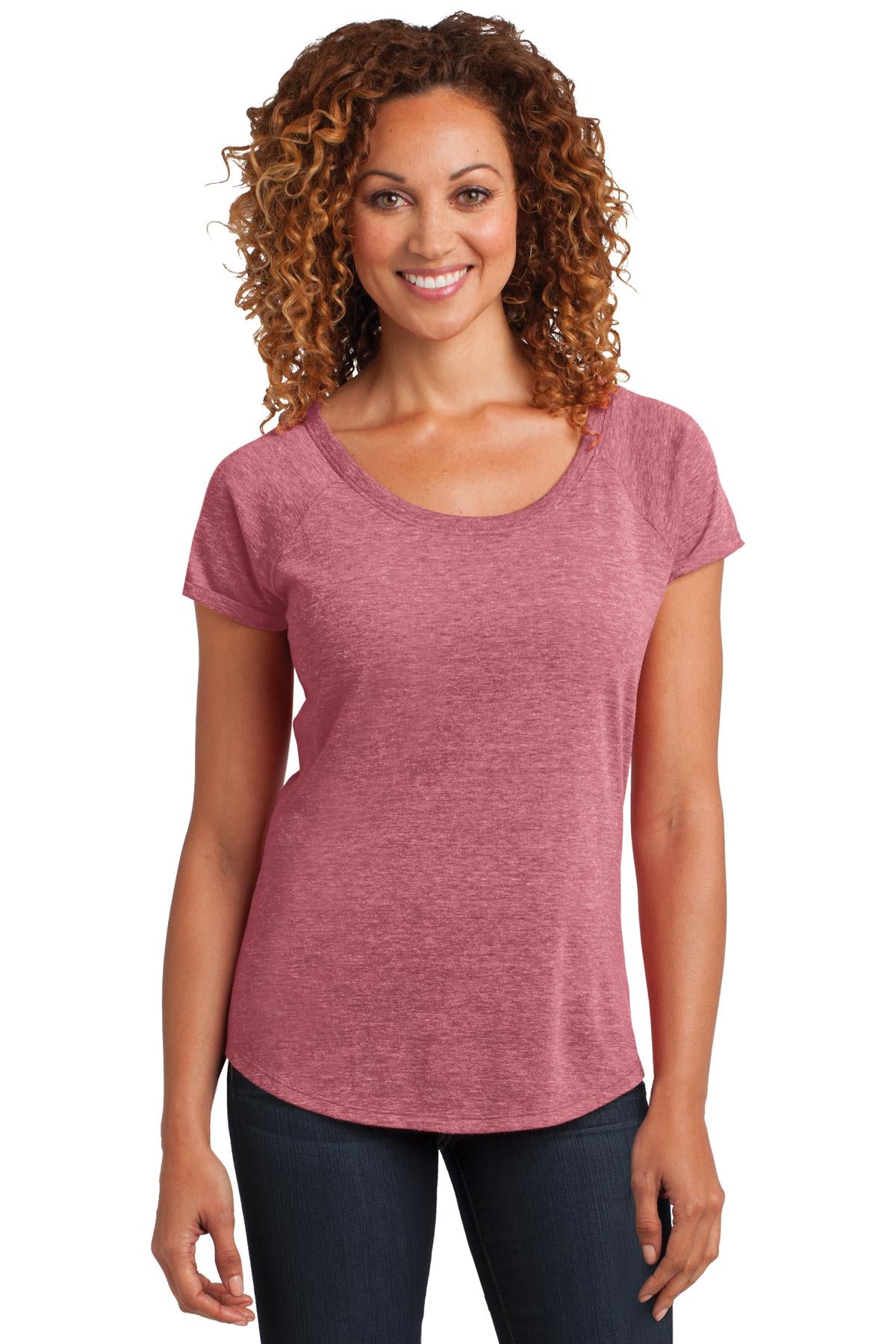 District Made Ladies Tri-Blend Scoop Tee. DM443 District