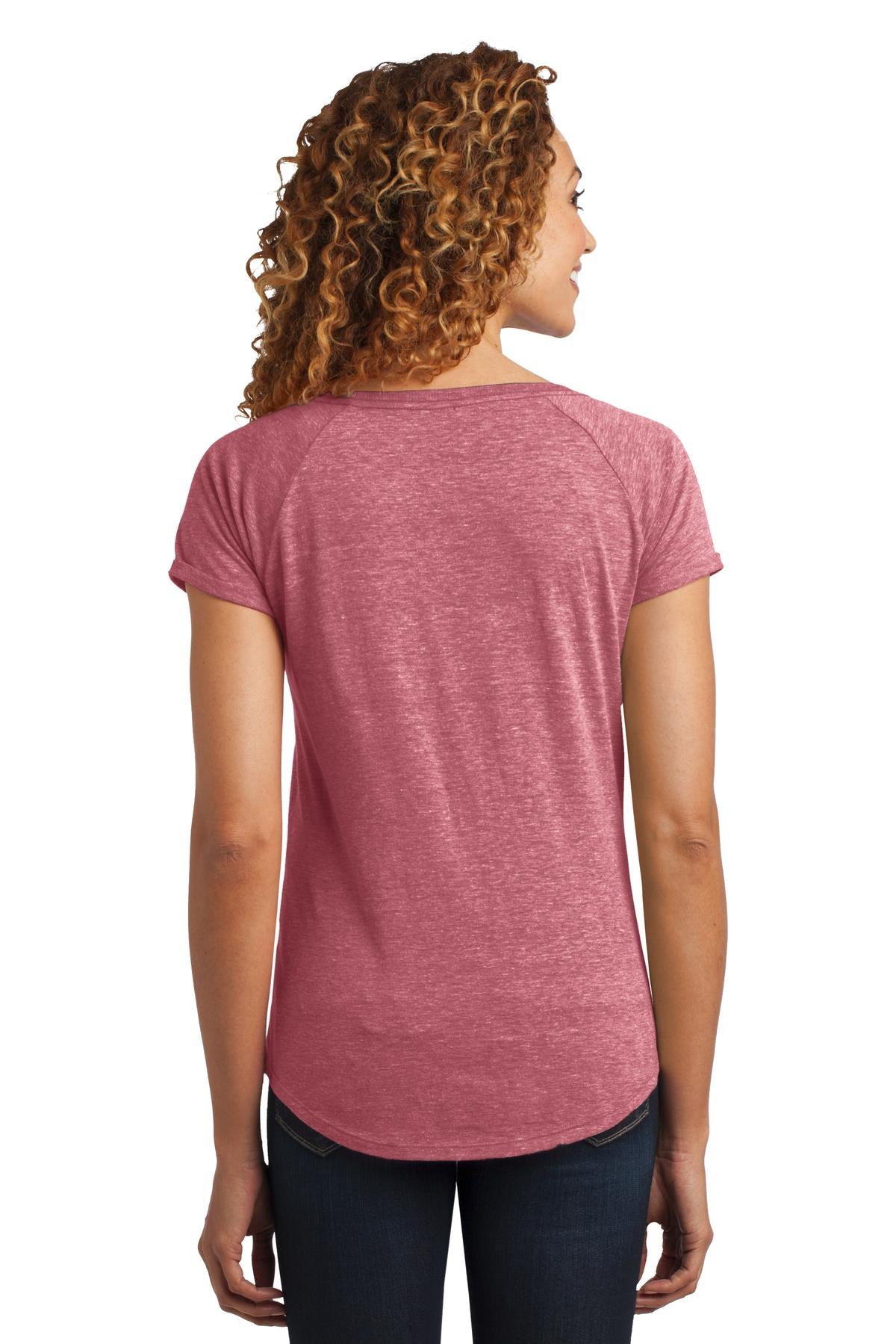 District Made Ladies Tri-Blend Scoop Tee. DM443 District