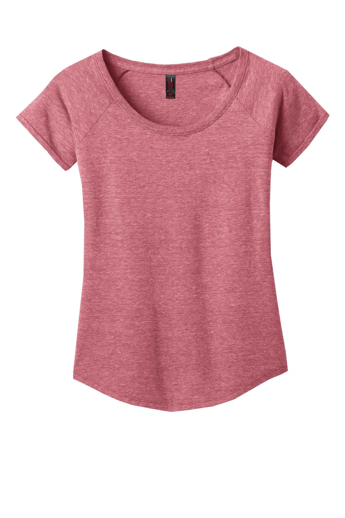 District Made Ladies Tri-Blend Scoop Tee. DM443 District