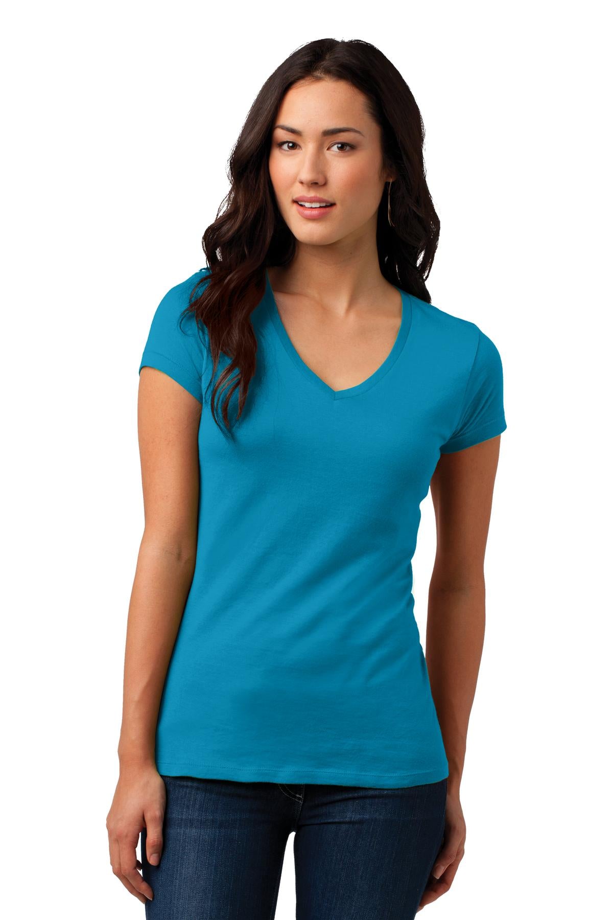District Juniors Soft Wash V-Neck Tee. DT4501 District