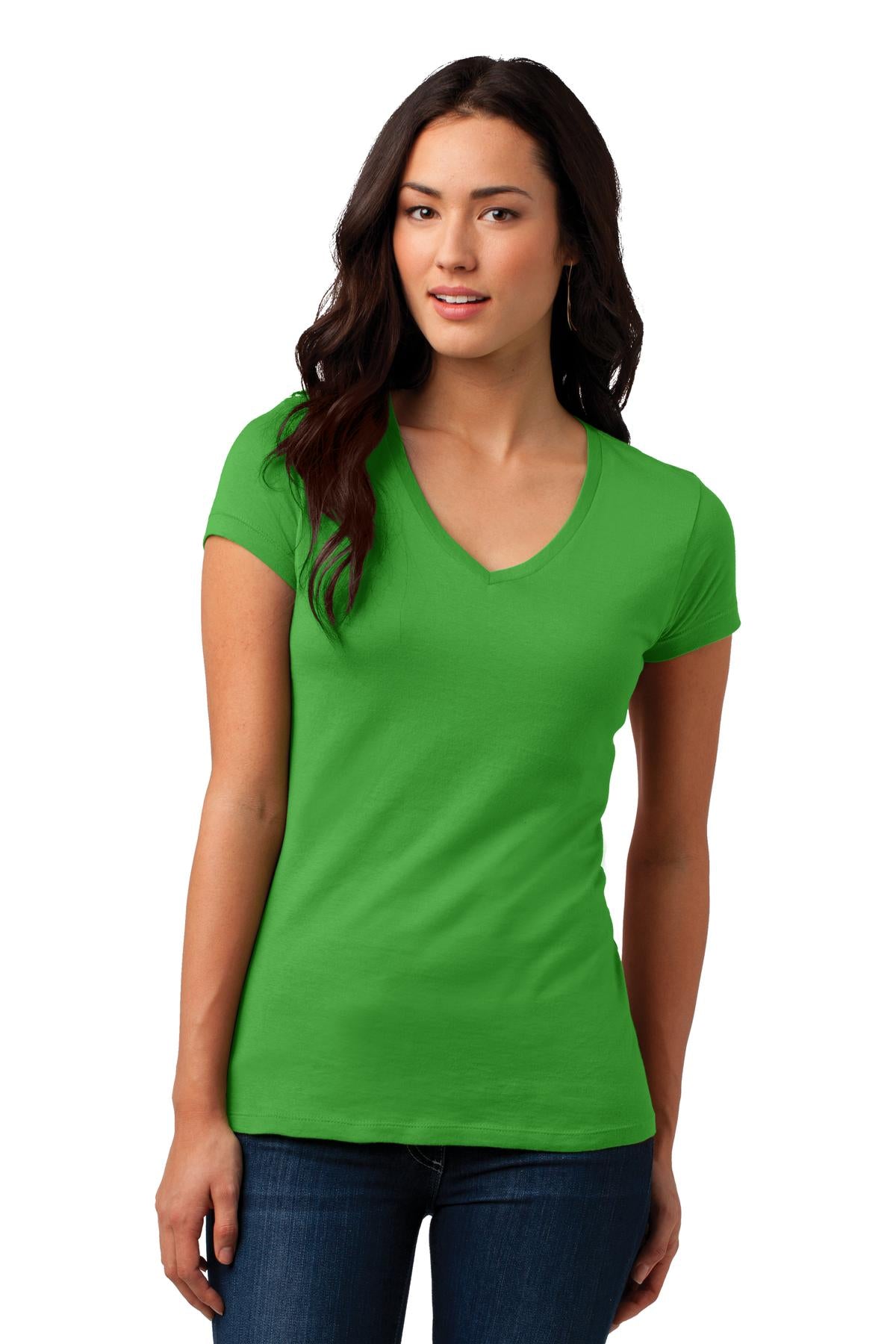 District Juniors Soft Wash V-Neck Tee. DT4501 District