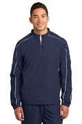 Sport-Tek Men's Piped Colorblock 1/4-Zip Wind Shirt. JST64