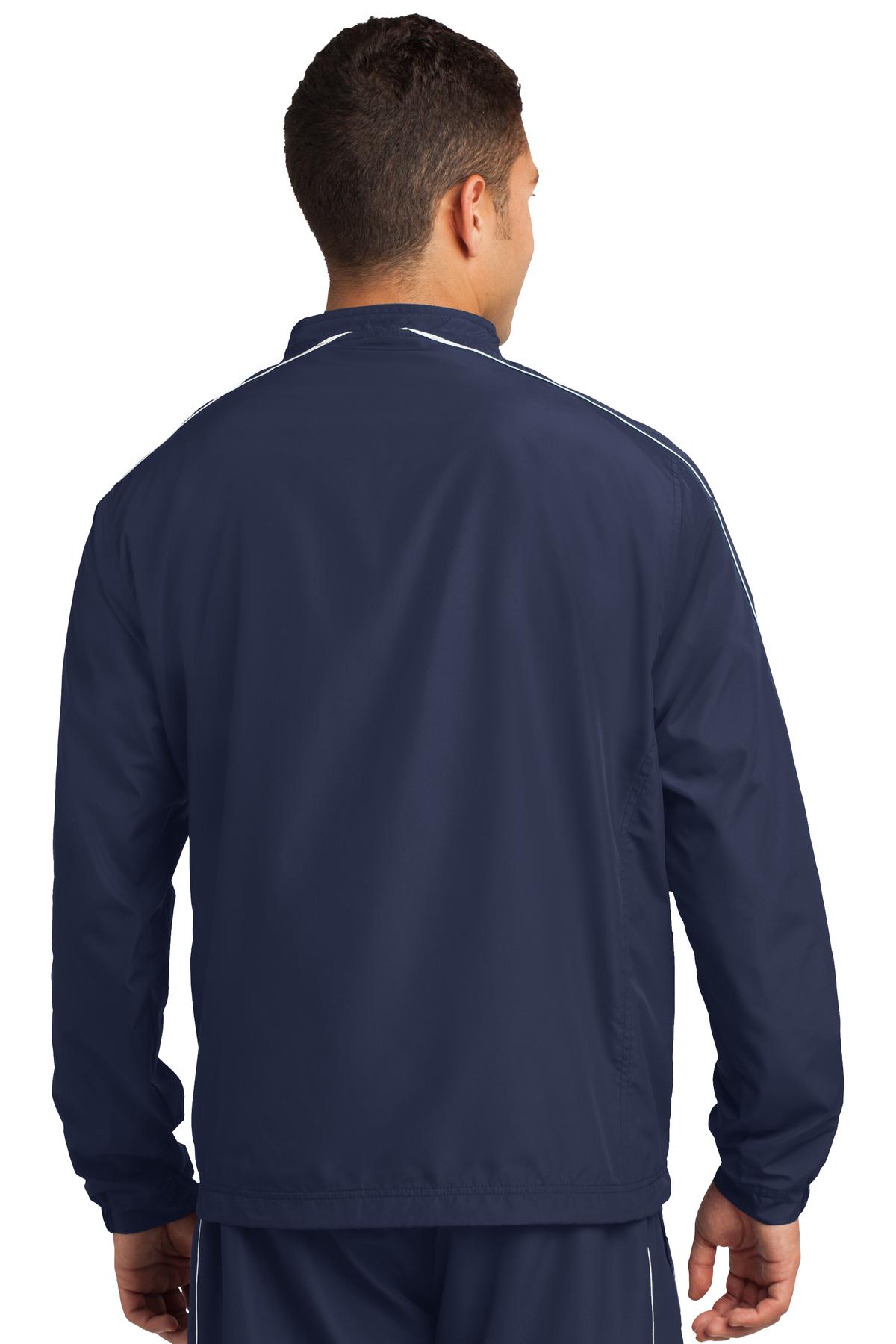 Sport-Tek Men's Piped Colorblock 1/4-Zip Wind Shirt. JST64