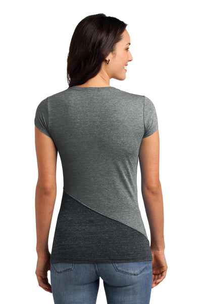 District Juniors Tri-Blend Pieced Crewneck Tee. DT243