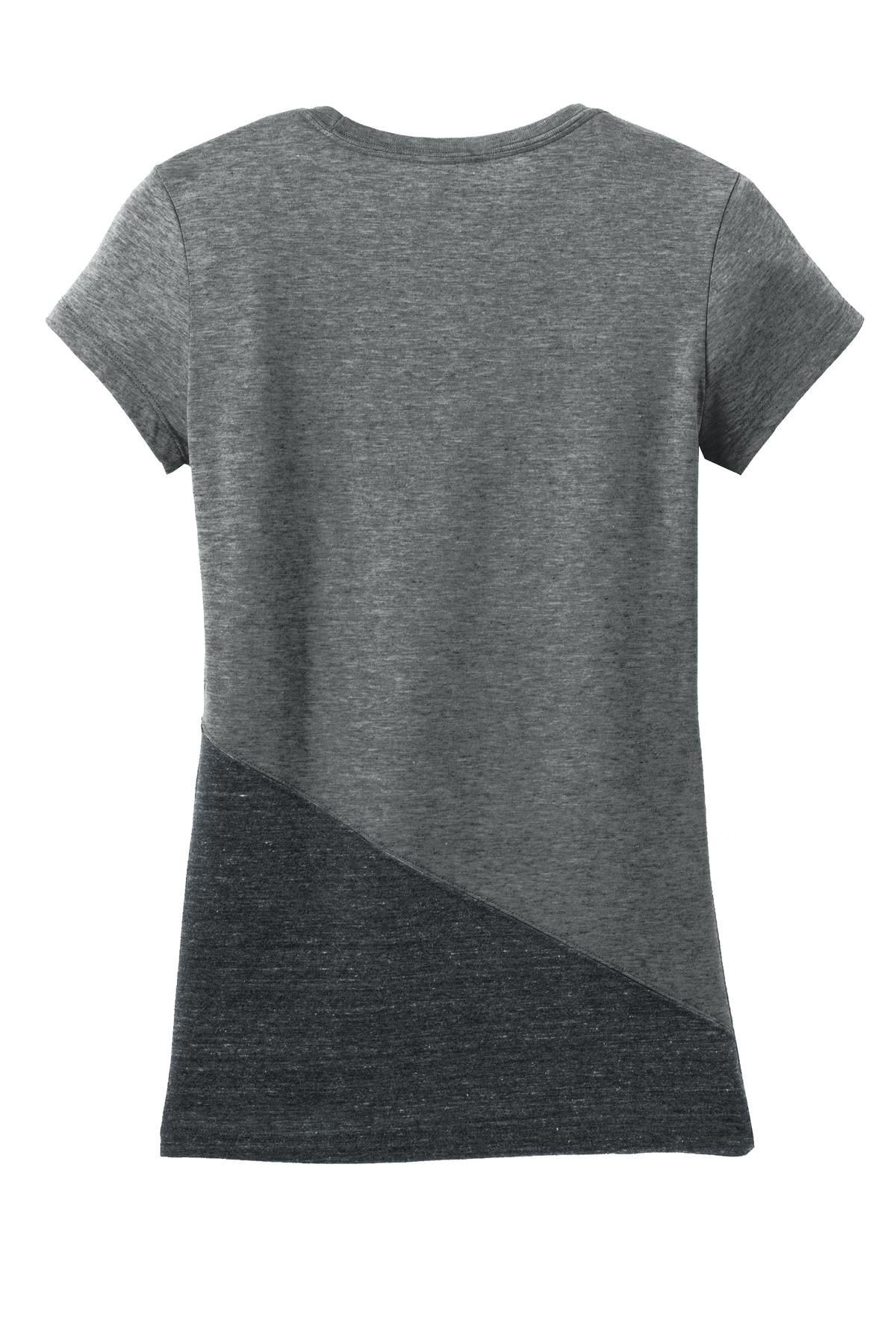 District Juniors Tri-Blend Pieced Crewneck Tee. DT243 District