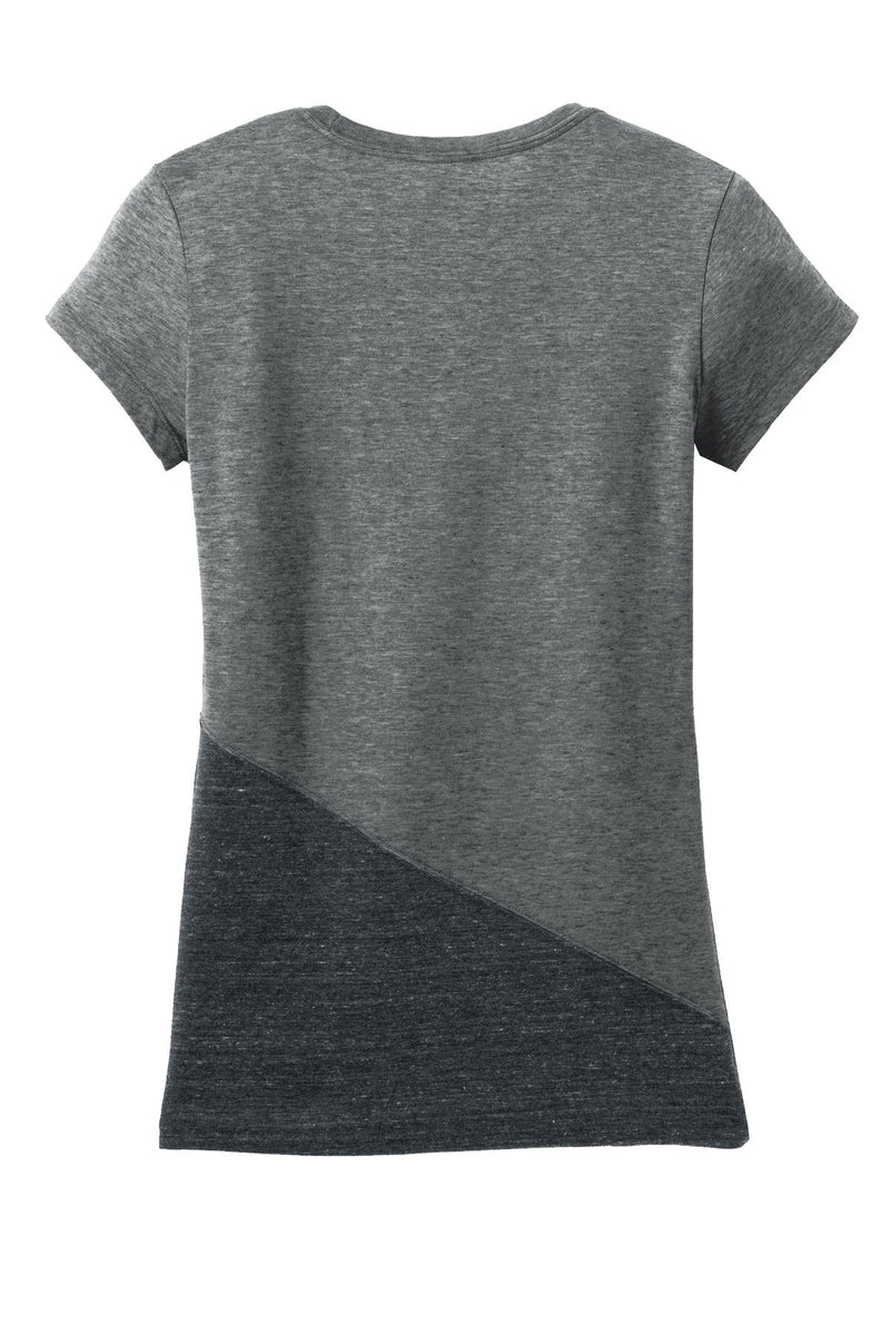 District Juniors Tri-Blend Pieced Crewneck Tee. DT243