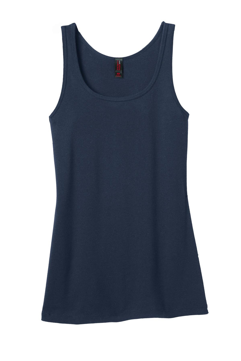 District Made Ladies Mini Rib Racerback Tank. DM403