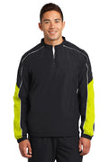 Sport-Tek Men's   Piped Colorblock 1/4-Zip Wind Shirt