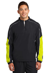 Sport-Tek Men's   Piped Colorblock 1/4-Zip Wind Shirt