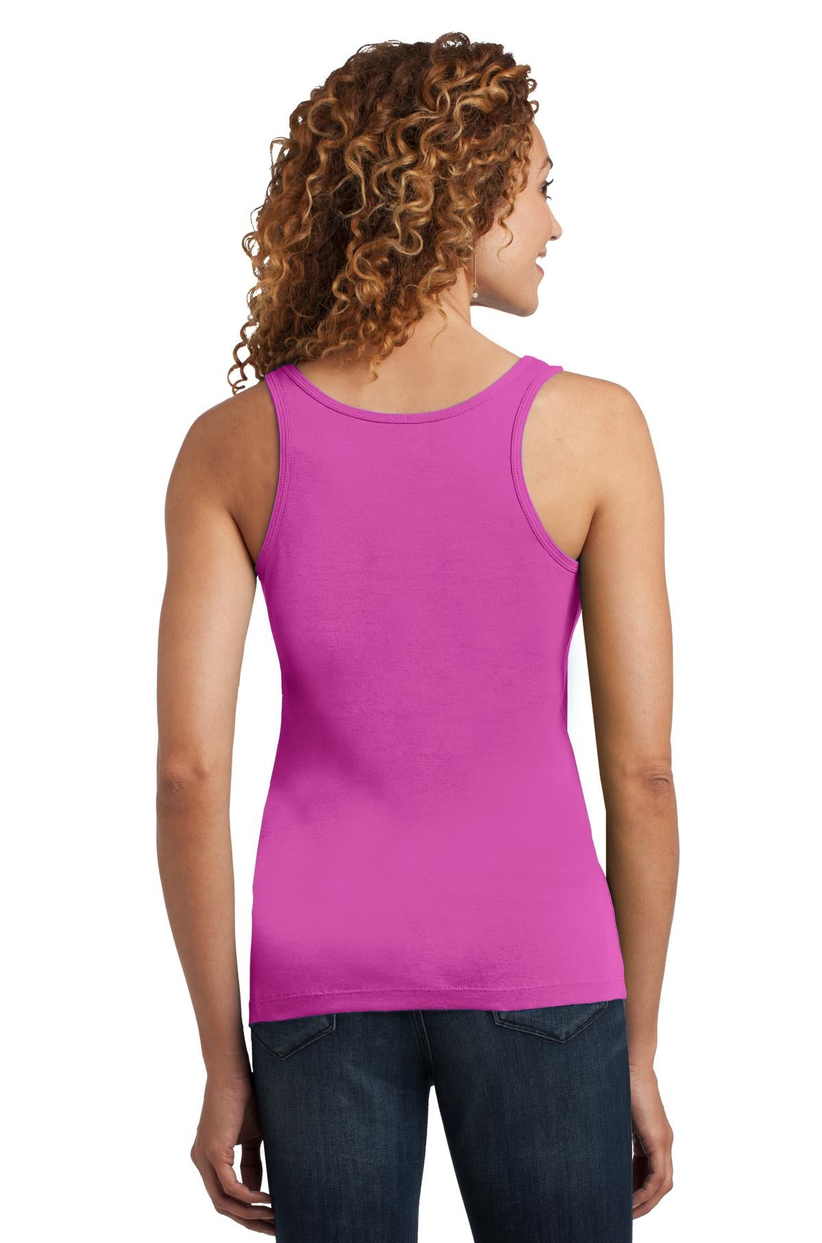 District Made Ladies Mini Rib Racerback Tank. DM403 District